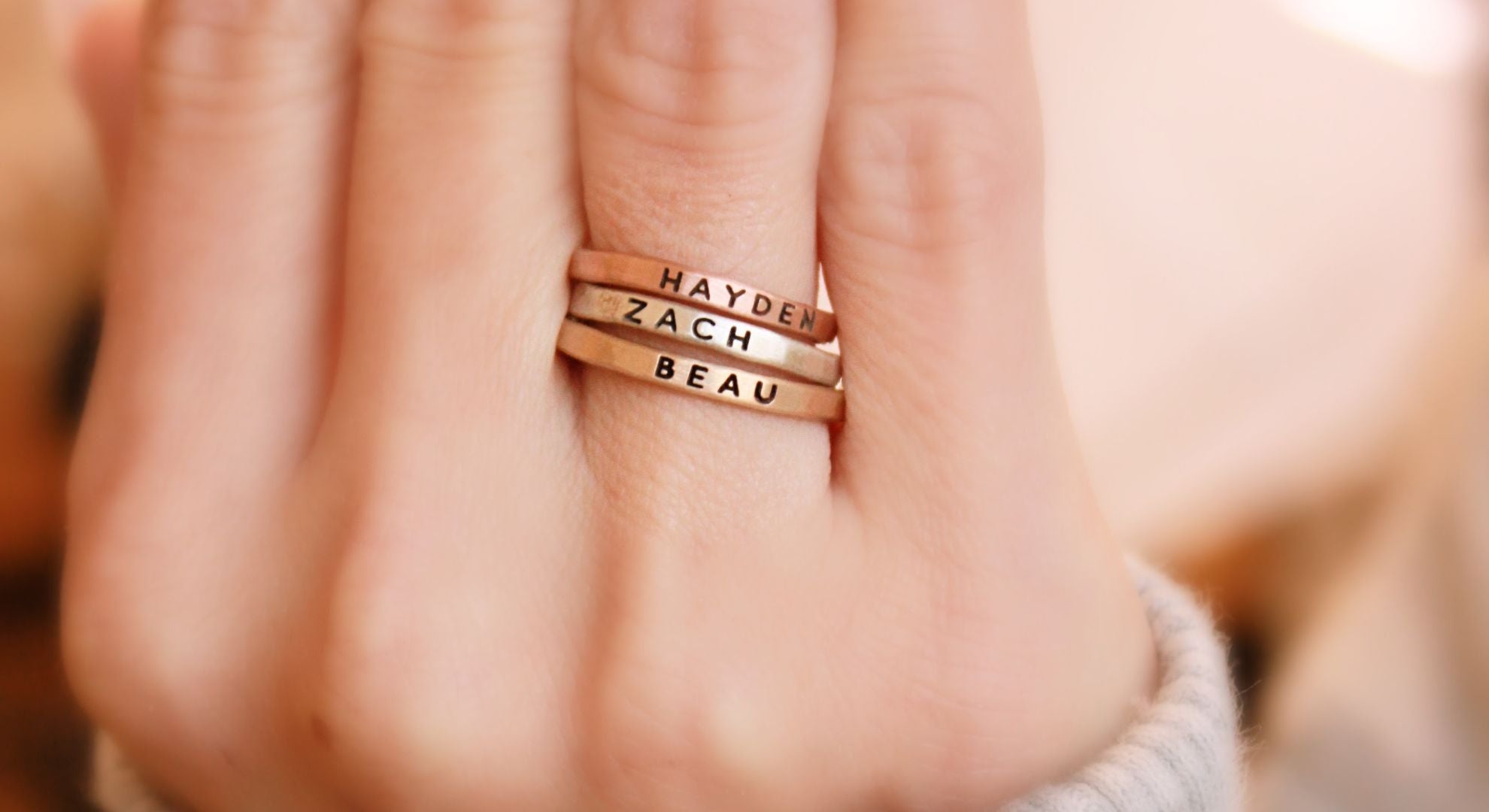 Personalized jewelry rings cheap