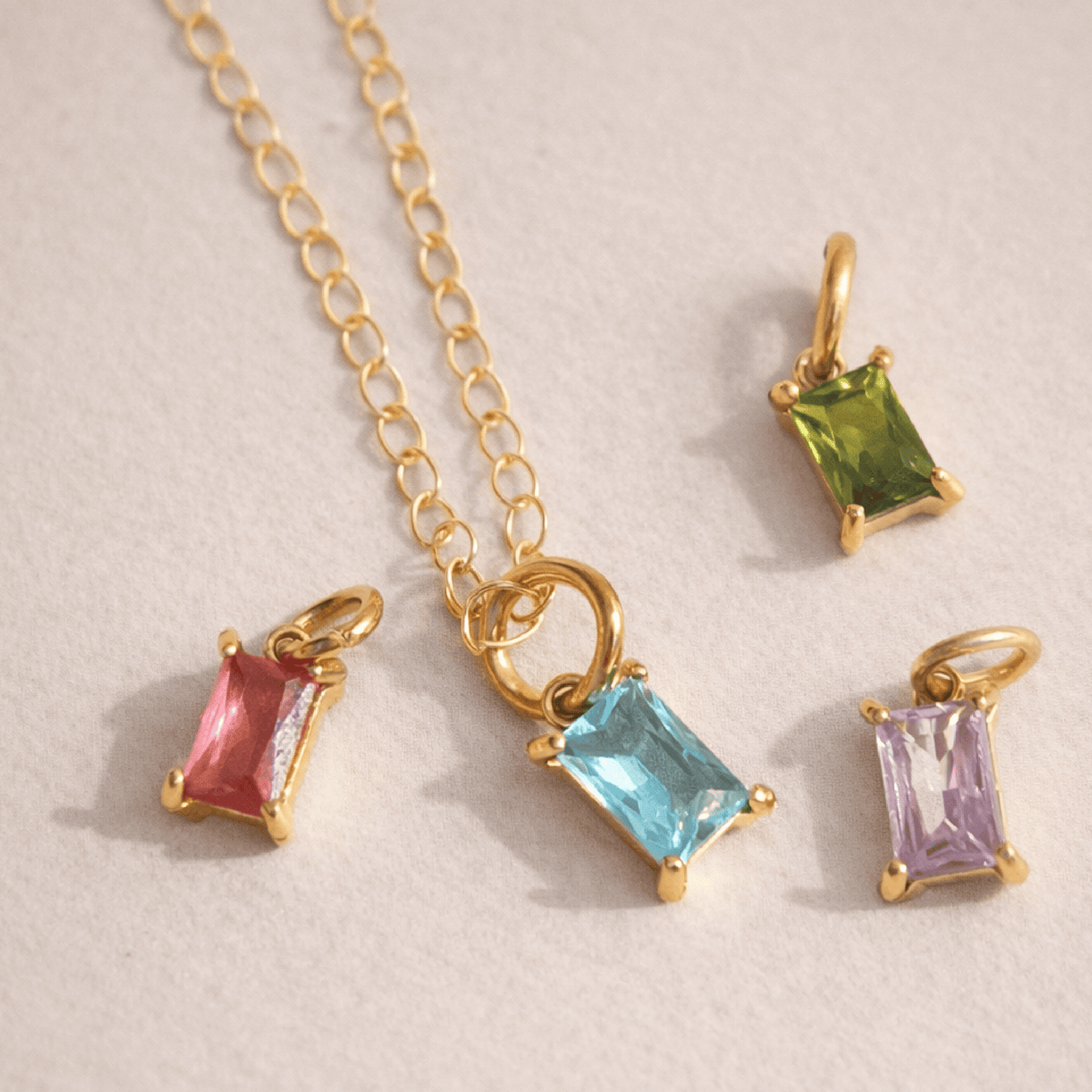 Birthstone Necklace with Card - Going Golden