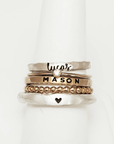 The Anniyah Stacking Name Ring Set - Going Golden
