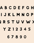 Font and number preview for engraving 14K solid gold personalized band customization