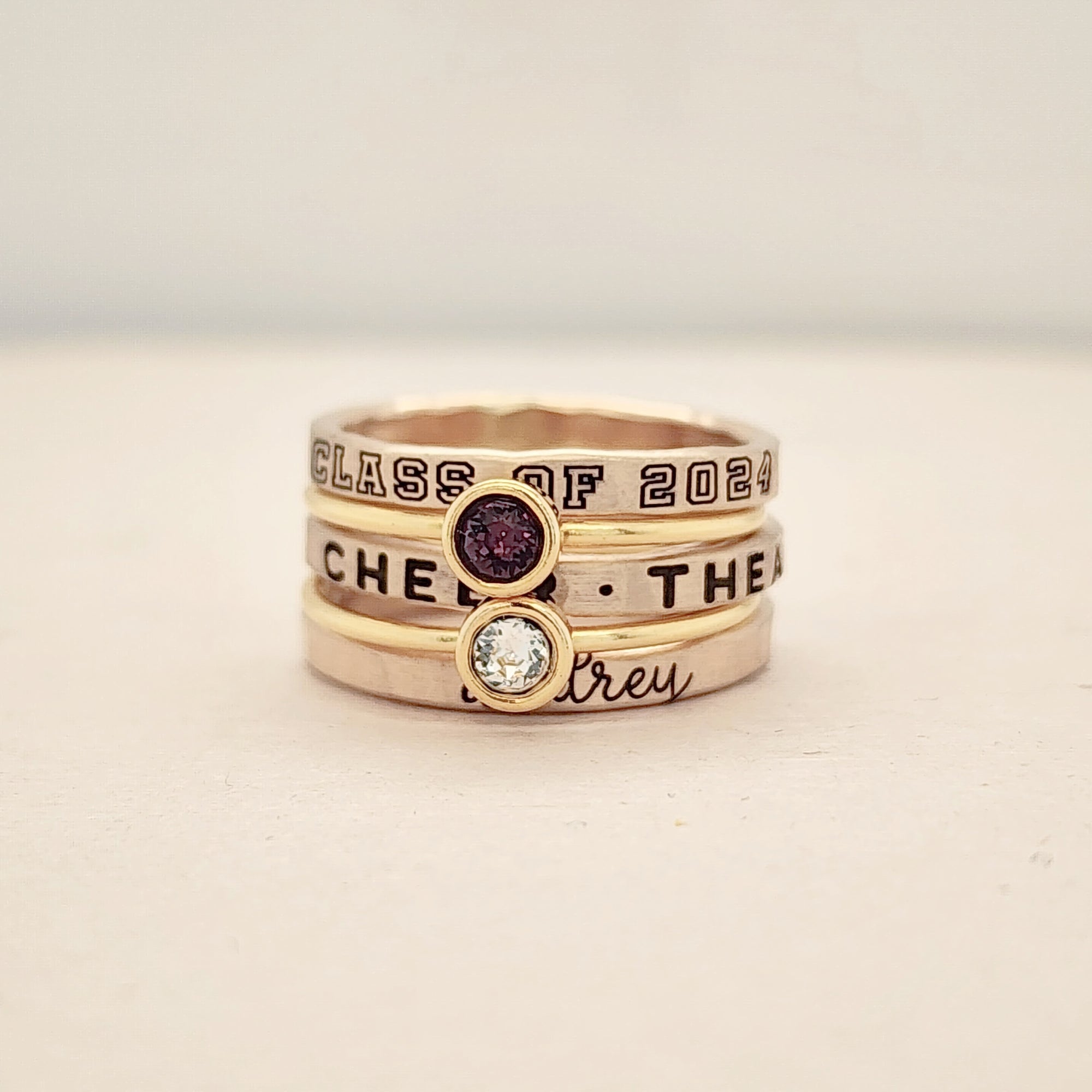 Class Ring Set in yellow gold filled - Going Golden