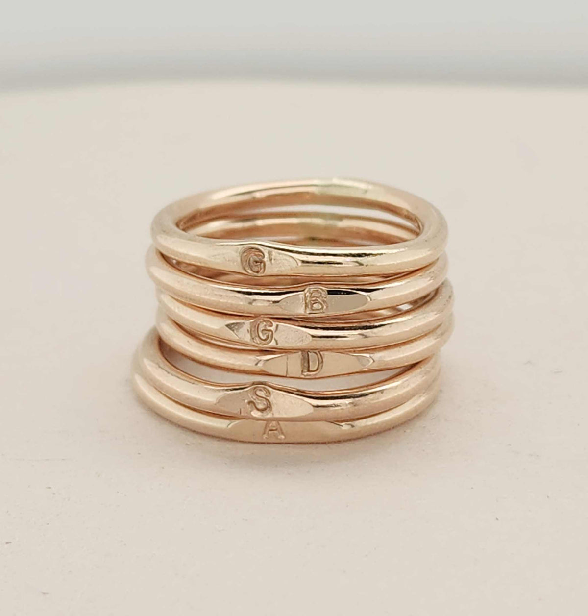 Minimal Initial Signet Ring - Going Golden