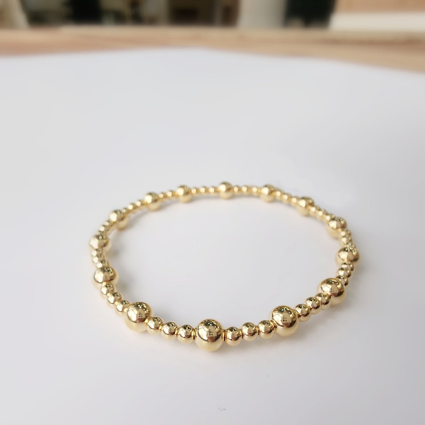 Stretch Bead Bracelets - Going Golden