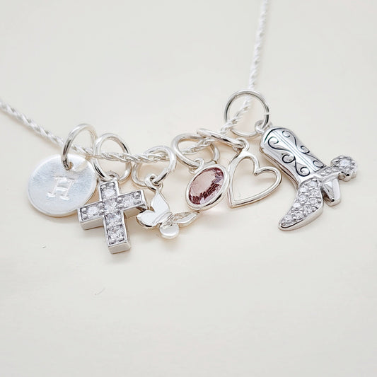Silver Charm Necklace - Going Golden