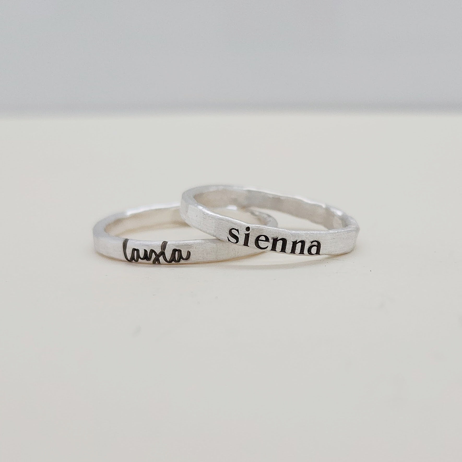 Modern Personalized Stacking Ring - Going Golden