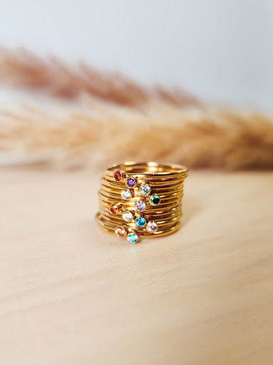 Personalized Connector Ring Set - Going Golden