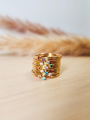 Personalized Connector Ring Set - Going Golden
