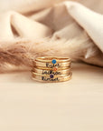 The Brynn Stacking Name Ring Set