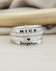 The Betty Personalized Ring Stack Set