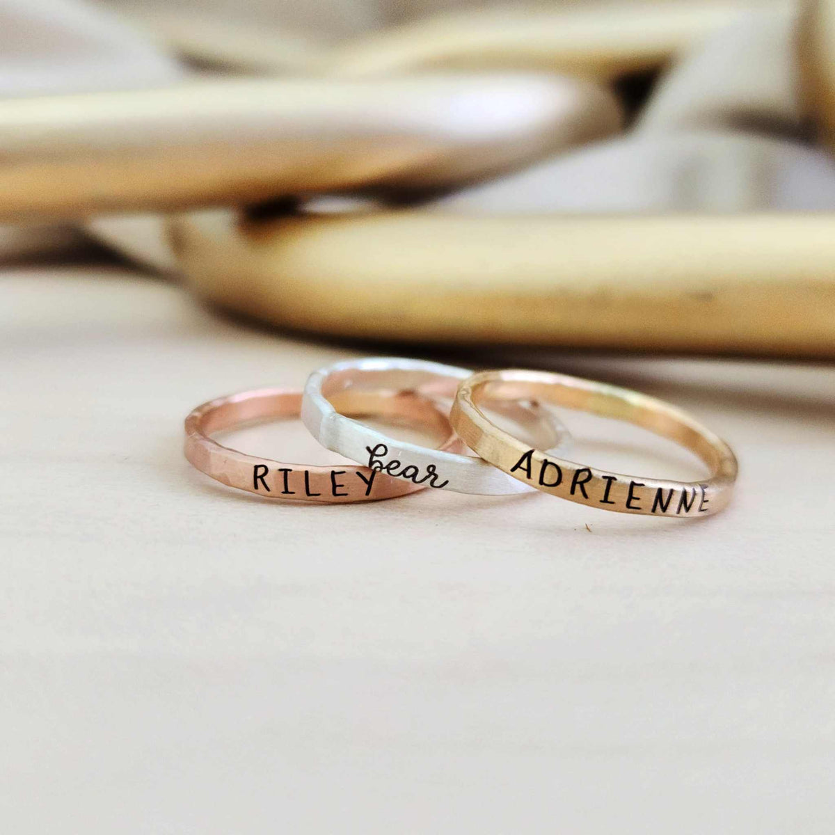 The Elena Stacking RIng Set - Going Golden