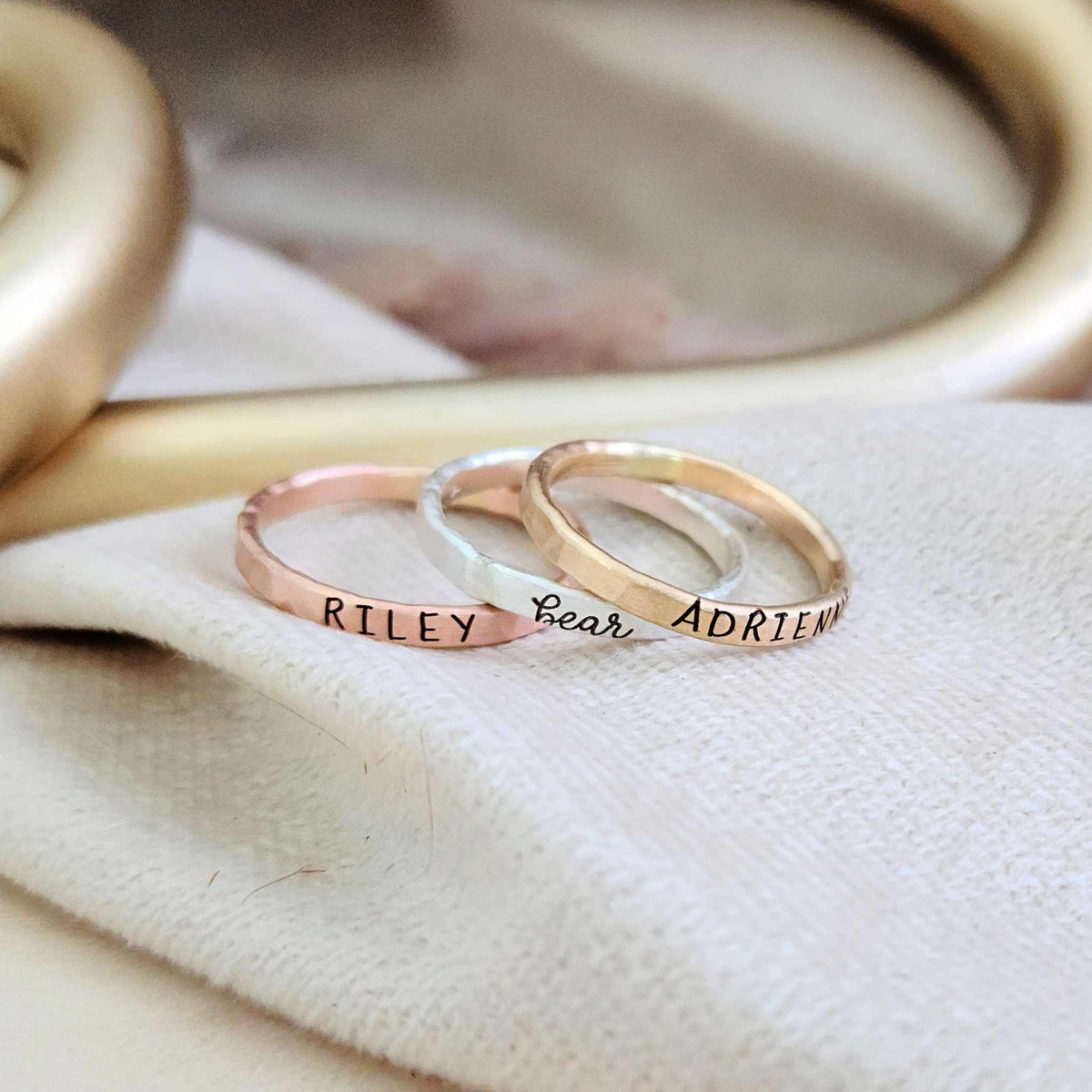 The Elena Stacking RIng Set - Going Golden