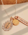 Mixed Metals Three Names Necklace