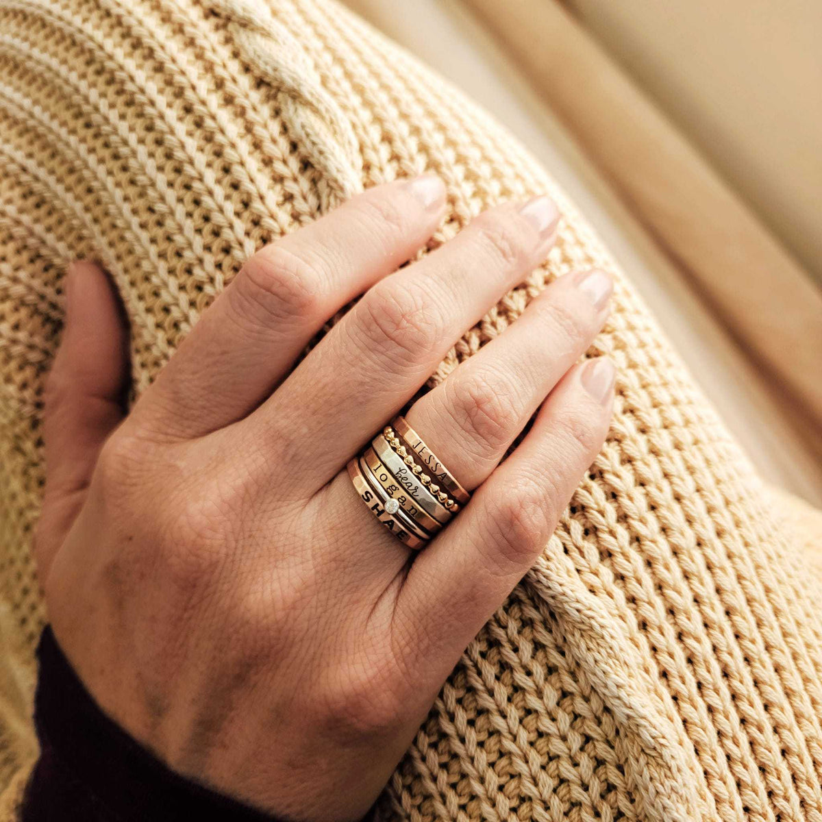 The Laurel Stacking Ring Set - Going Golden