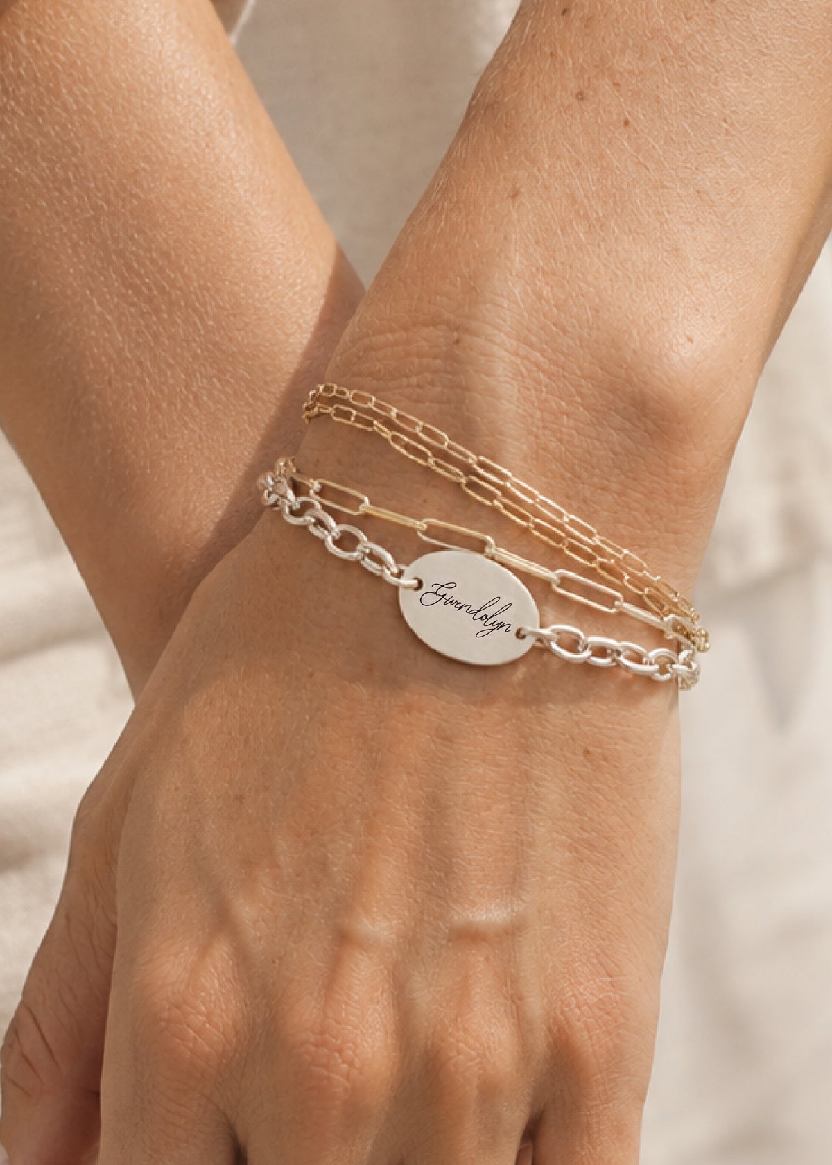 Sterling Silver Handwriting Bracelet