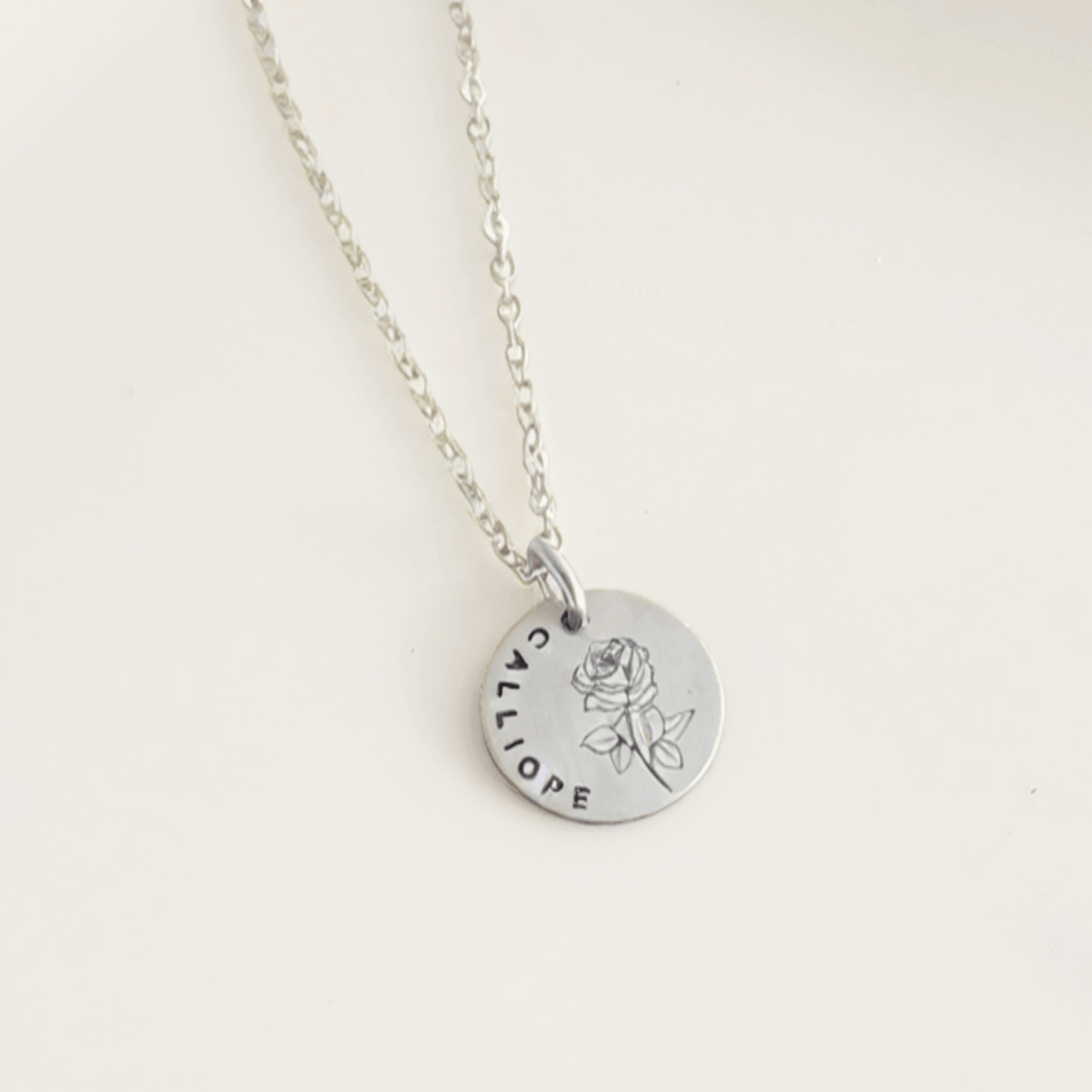 Birth Flower Necklace with Name - Going Golden