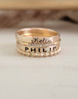 The Layla Stacking Name Ring Set