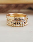The Layla Stacking Name Ring Set