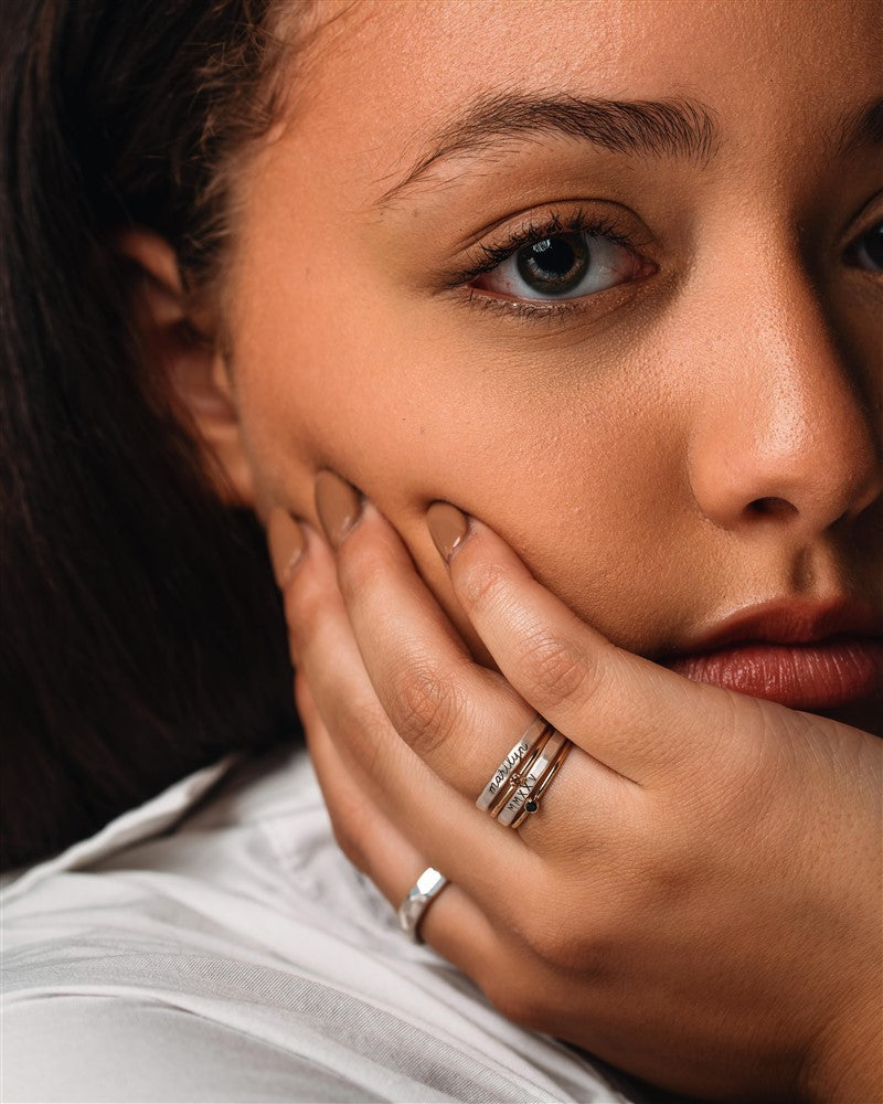 personalized ring set for women