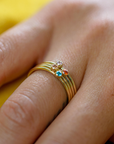 October Stacking Birthstone Ring