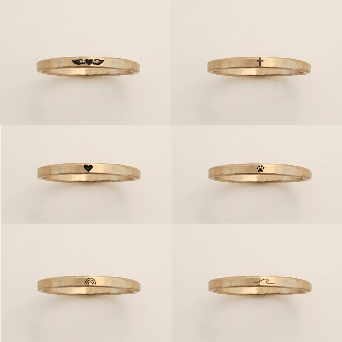Stackable Symbol Ring - Going Golden