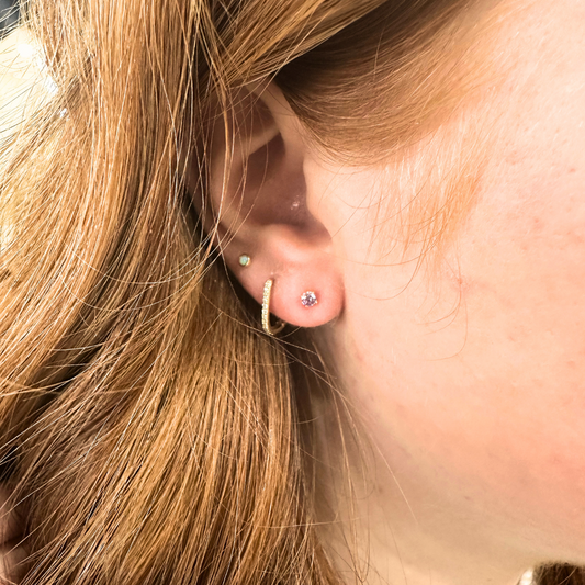 Birthstone Stud Earrings - Going Golden
