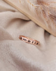 Rose Gold Filled Thick Personalized Stacking Ring