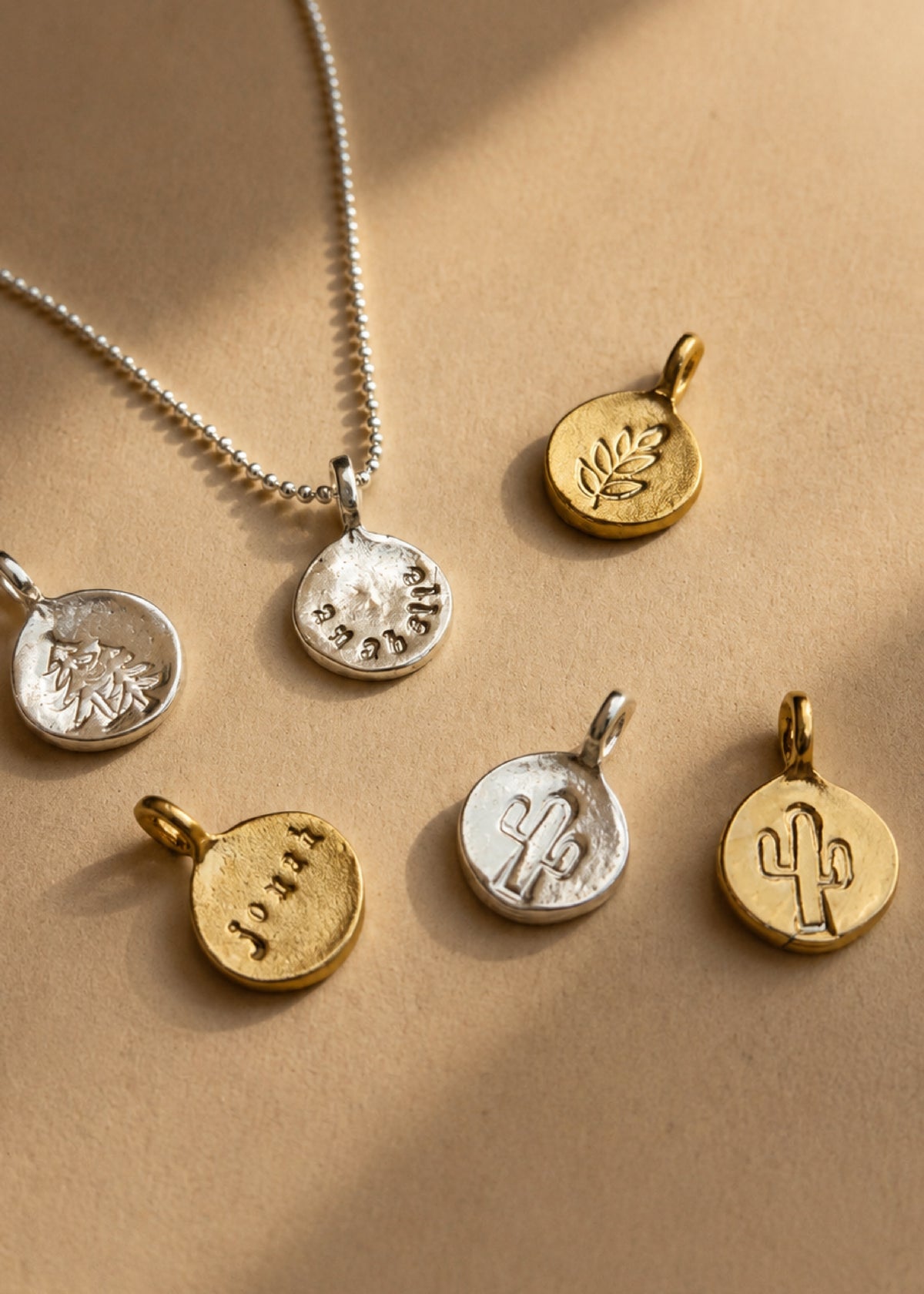 Mini Hand-Stamped Name Tag Necklace