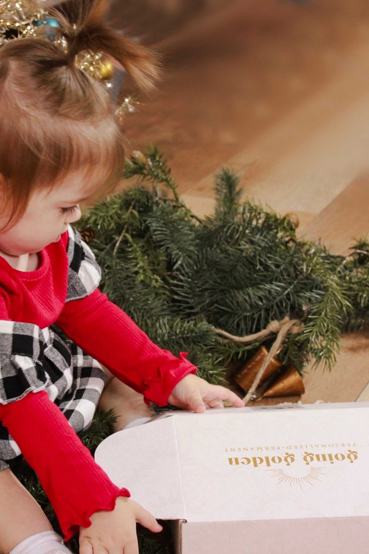 First Year Baby Milestone Ornaments - Going Golden