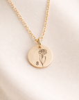 Birth Flower with Initial - Going Golden