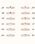 2mm birthstone options chart