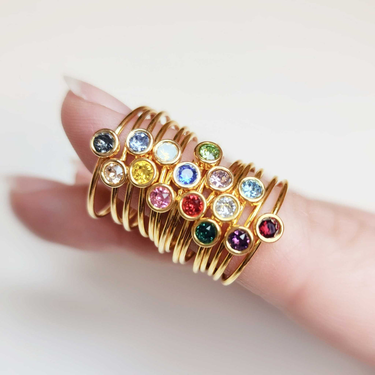 Gold Connected Stacking Rings - Going Golden
