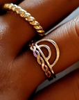 Woven Twist Ring - Going Golden