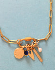 Gold Carabiner Paperclip Charm Necklace - Going Golden