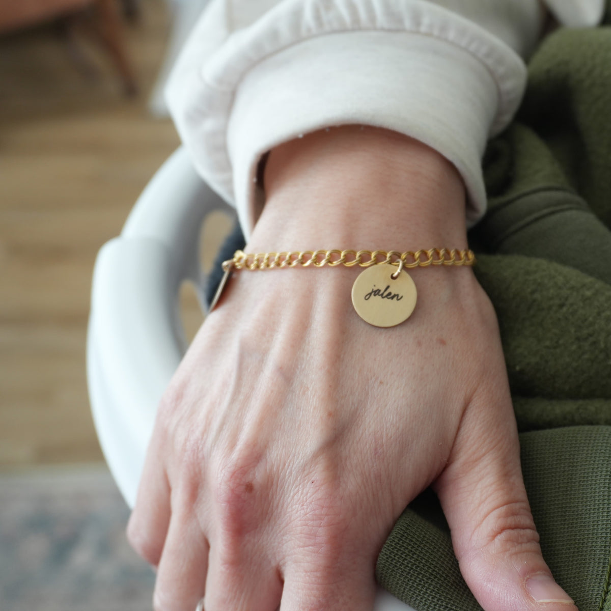 Personalized Disc Charm - Going Golden