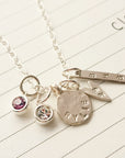 Personalized Sterling Silver Charm Class Necklace