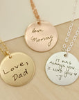 Handwriting Signature Necklace - Going Golden
