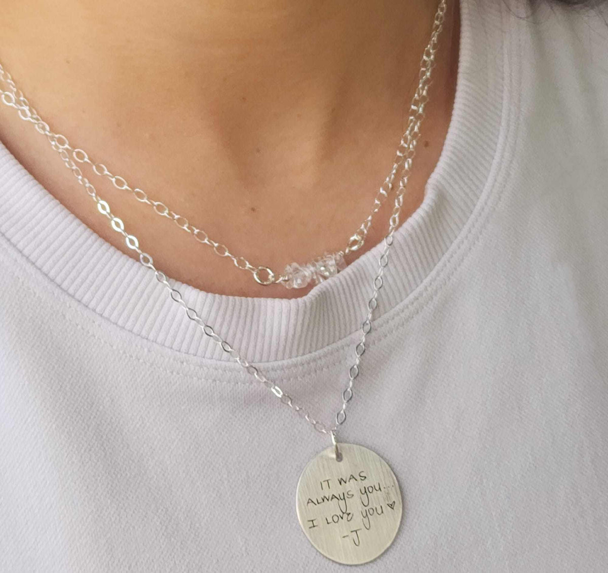 Handwriting Signature Necklace - Going Golden