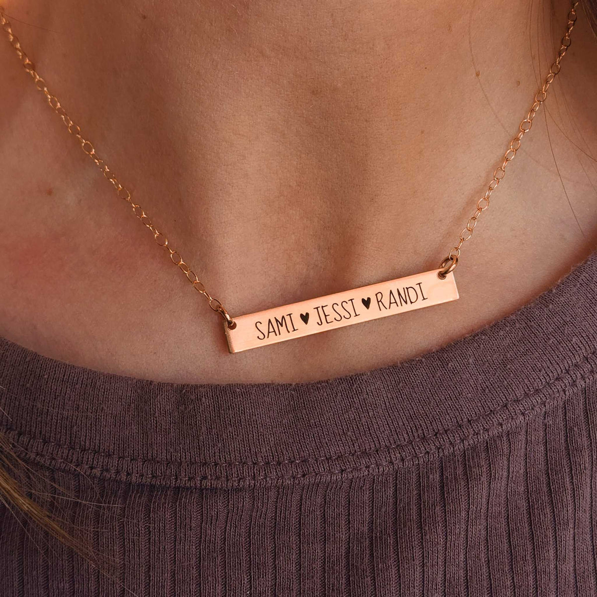 Gold Bar Name Necklace - Going Golden