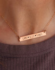 Gold Bar Name Necklace