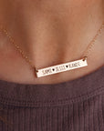 Gold Bar Name Necklace