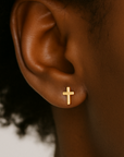 Dainty Cross Stud Earring
