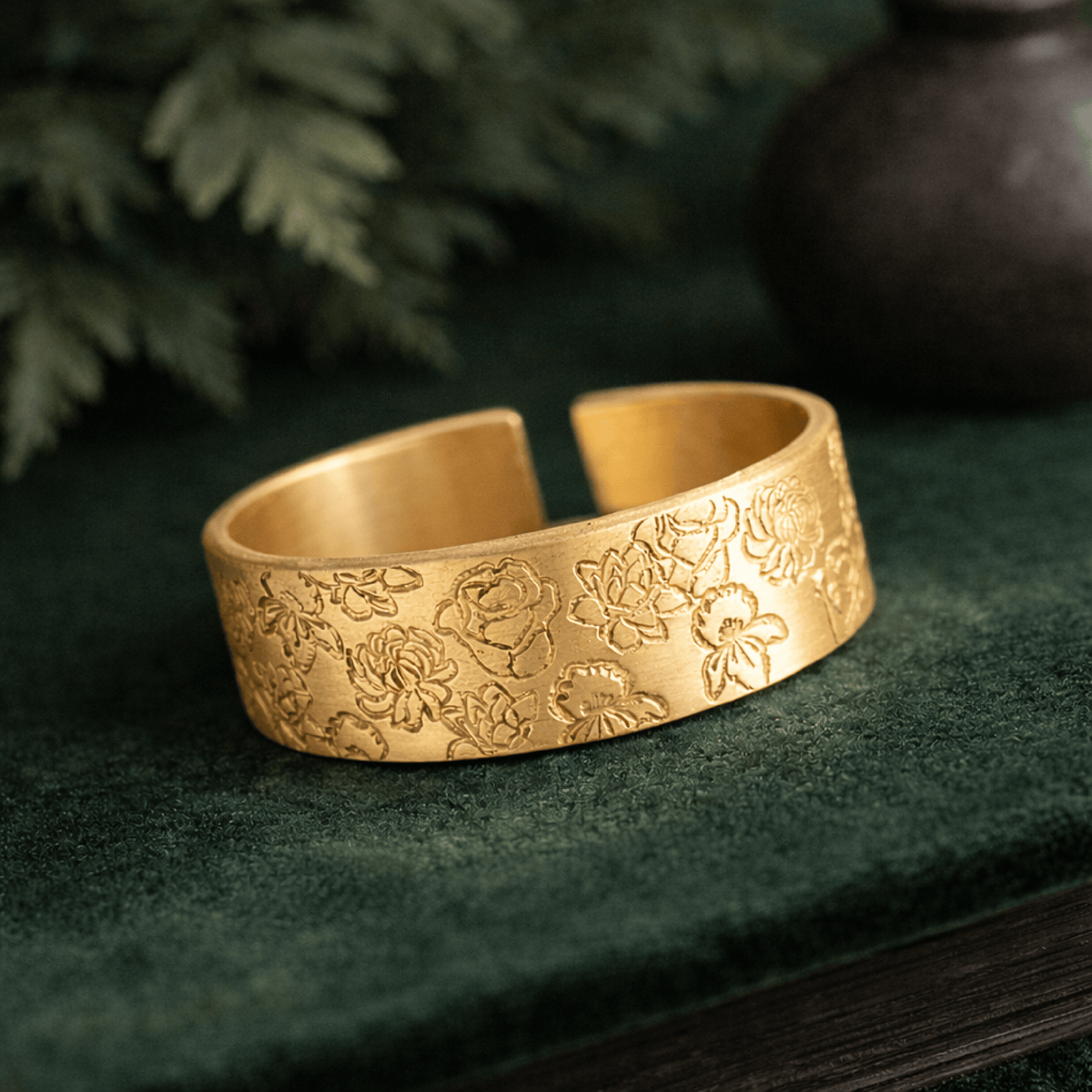 Brass Bouquet Cuff Ring - Going Golden