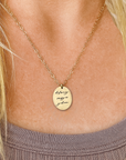 Personalized Oval Name Necklace – Sterling Silver or 14K Gold Filled