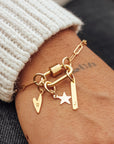 gold paperclip chain bracelet