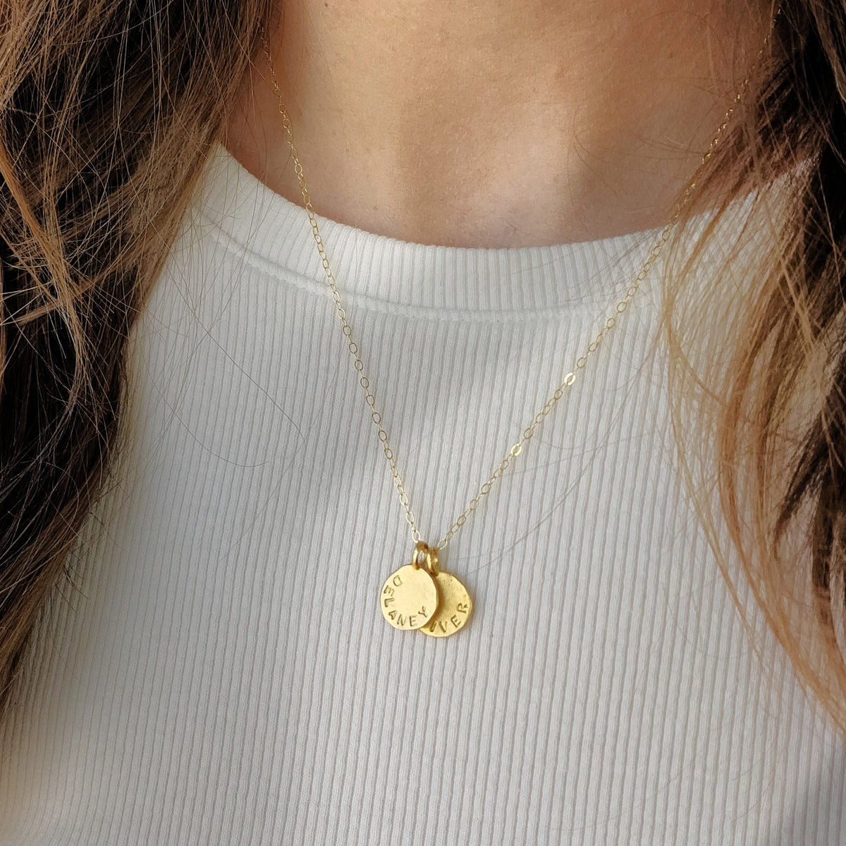 Gold Stamped Name Necklace - Going Golden