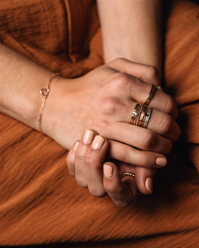 stacking ring set, mix and match rings, handmade jewelry for her