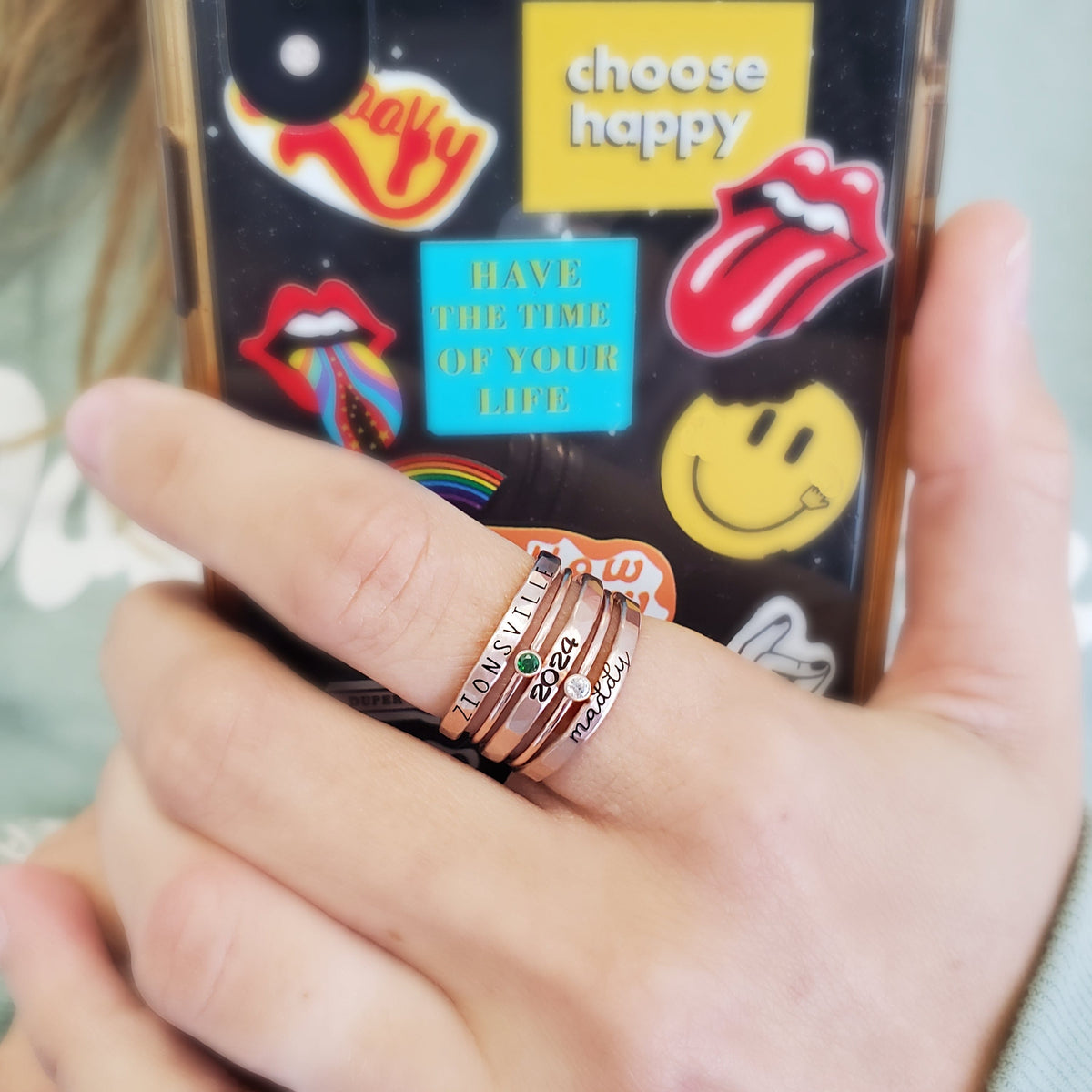 Stackable Class Ring Set - The Penelope - Going Golden
