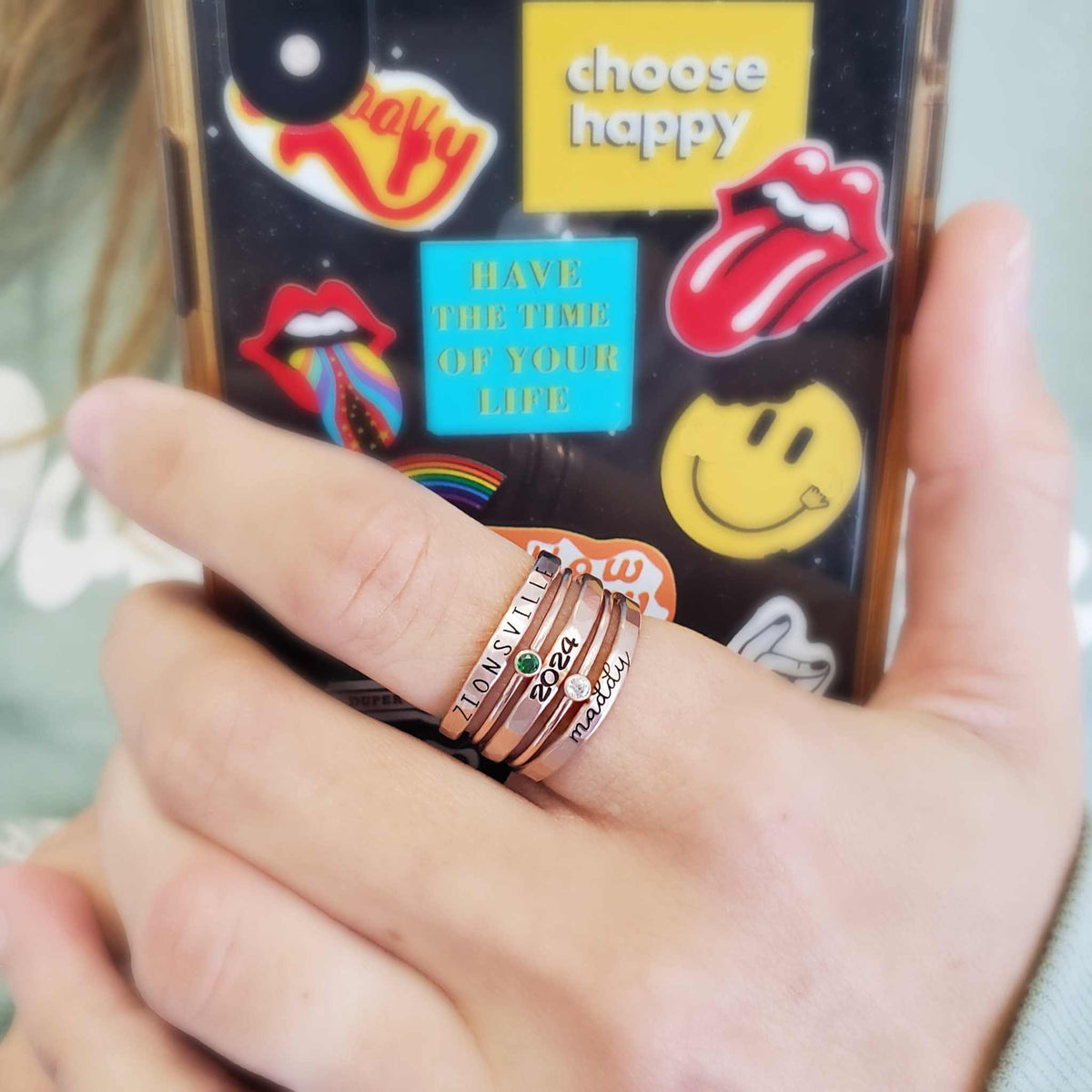 Stackable Class Ring Set - The Penelope - Going Golden