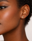 CZ Initial Stud Earrings