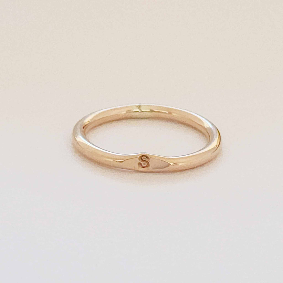 Minimal Initial Signet Ring - Going Golden